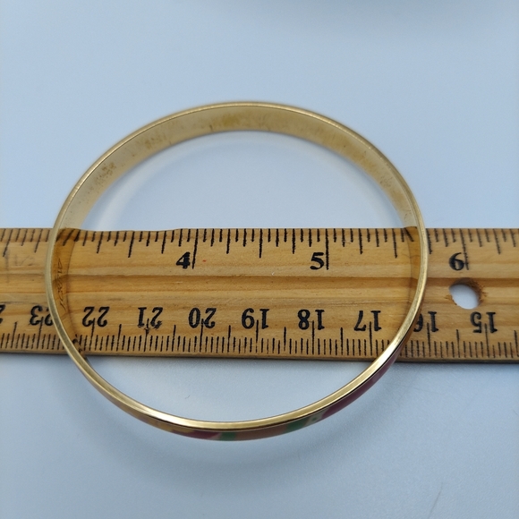 J.Crew Floral Design Thin Bangle Bracelet, GC. - Picture 7 of 12